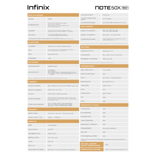 Infinix Note 50X 5G+ - Image 2